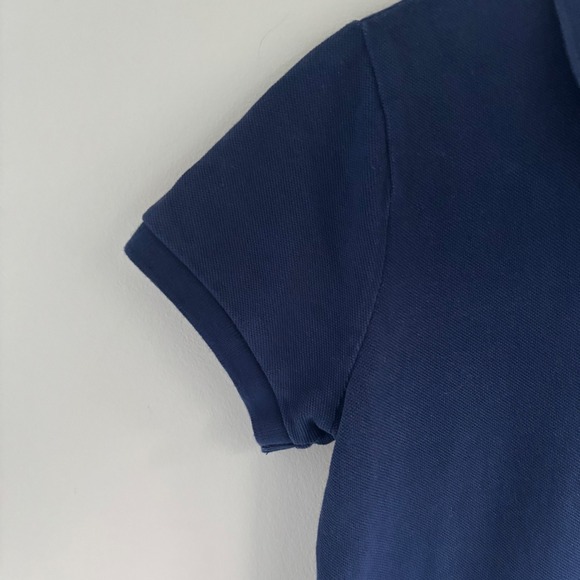 Polo Ralph Lauren Women's Navy Polo Shirt Big Pony Skinny Fit Preppy Size S - Picture 5 of 7